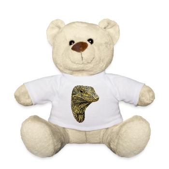 Monitor lizard, reptile, Komodo dragon, banded monitor lizard, lizard - Teddy Bear - white - Front