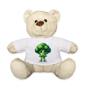Broccoli Heart Hands - Teddy Bear - white - Front