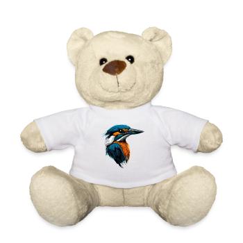 Kingfisher Kingfisher Bird Cute Kingfisher Kingfisher - Teddy Bear - white - Front