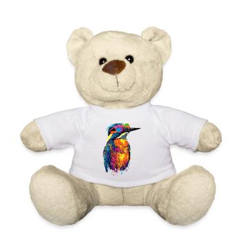 Kingfisher Kingfisher Bird Cute Kingfisher Kingfisher - Teddy Bear - white - Front