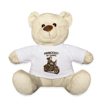 Princesse? Motard non merci - Nounours - blanc - Devant