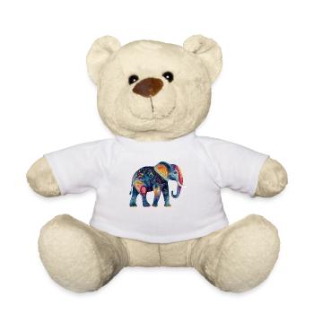 Elephant Proboscis Africa Safari Wilderness Elephant - Teddy Bear - white - Front