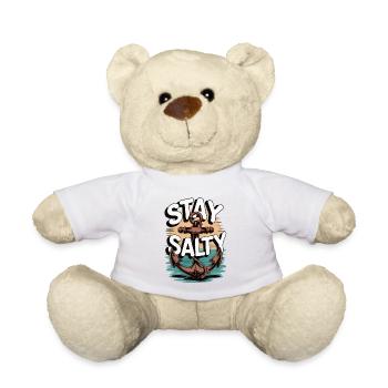 Stay Salty Anchor Shirt - Teddy Bear - white - Front