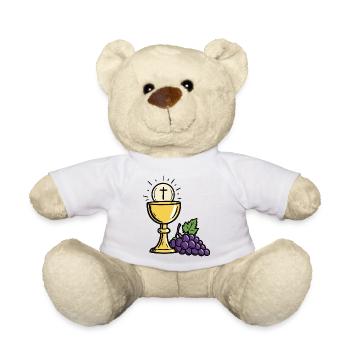Heiliges Abendmahl, Kelch und Trauben - Teddy - Weiß - Vorne