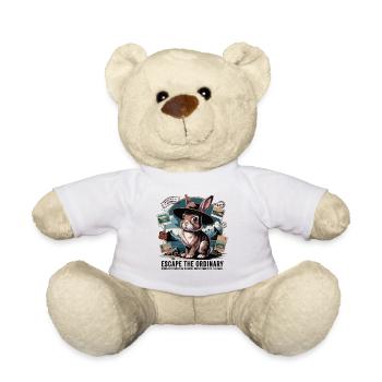 Postkarten - Hase auf Reisen - Teddy - Weiß - Vorne