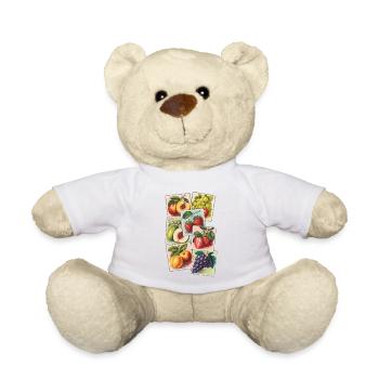 Fruity vintage stamps - Teddy Bear - white - Front