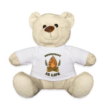 Bushcraft Is Life Prepper Survival Bushcrafting - Teddy Bear - white - Front