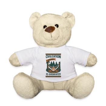Prepper Survival Bushcrafting Civilization - Teddy Bear - white - Front