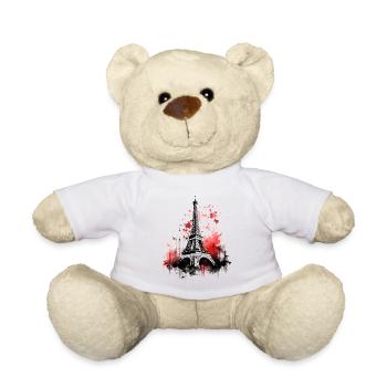 Tour Eiffel Paris Horizon France Splash Coloré - Nounours - blanc - Devant