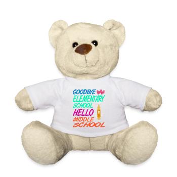 Goodbye Elementary Hello Middle School Journey - Teddy Bear - white - Front