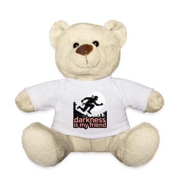 NINJA, DARKNESS IS MY FRIEND - Teddy Bear - white - Front