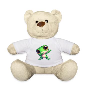 Niedlicher Frosch Dab Gamer Tierschutz Cartoon - Teddy - Weiß - Vorne