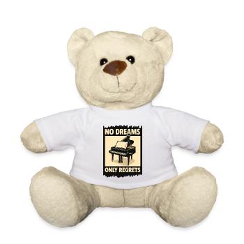 Piano à queue avec coussin - Nounours - blanc - Devant