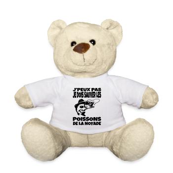 J’peux pas je dois sauver les poissons - Nounours - blanc - Devant