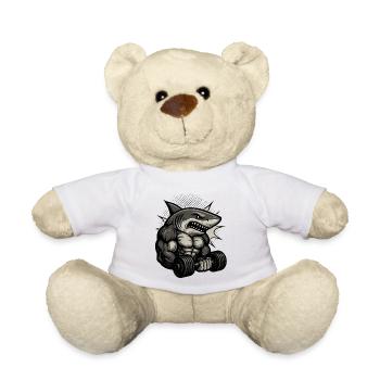 Krafttraining Haibodo Shirtdesign - Teddy - Weiß - Vorne