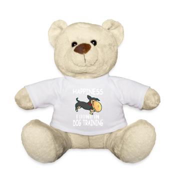 Happiness Found In Dog Training Joy Frisbee Love - Teddy Bear - white - Front