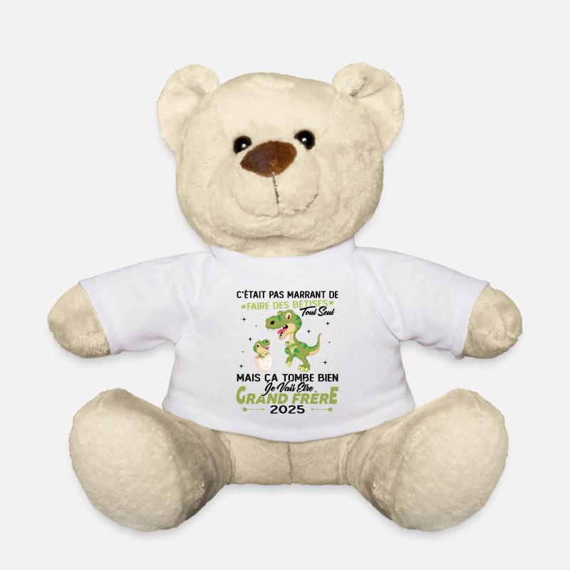 Ich werde 2025 ein großer Bruder sein - Teddy - Weiß