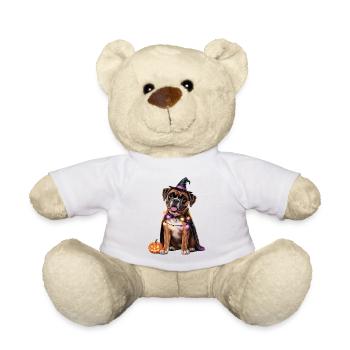 Boxer Chien Halloween - Nounours - blanc - Devant