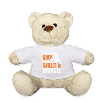Un gars simple qui aime les vélos et les femmes - Nounours - blanc - Devant