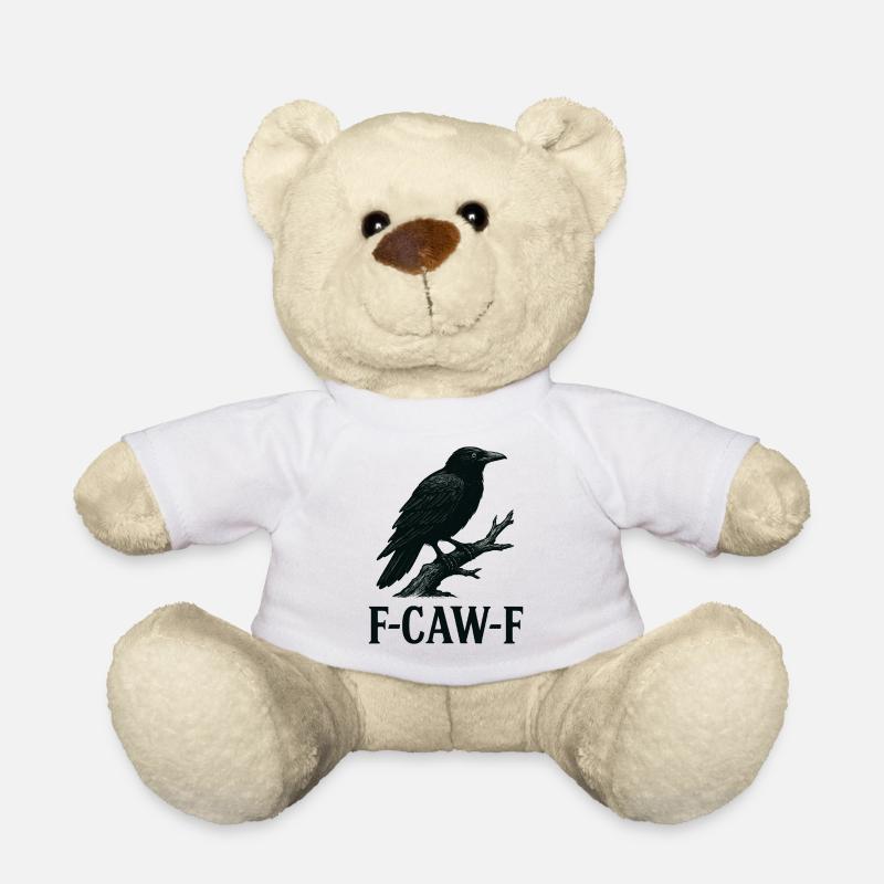 Sarkastischer Rabe – F-CAW-F Statement Art - Teddy - Weiß