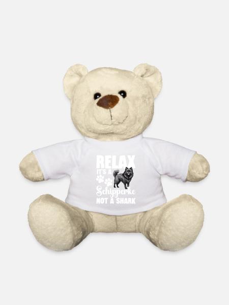 Entspannen Sie Es, Es Ist Ein Schipperke, Kein Hai - Teddy - Weiß