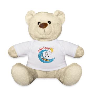 Cowabunga Surfer Shirt - Teddy Bear - white - Front