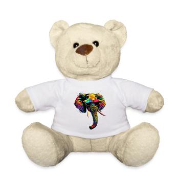 Elephant Trunk Africa Safari Wilderness Elephant - Teddy Bear - white - Front