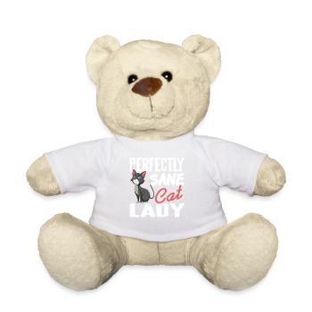 Perfectly Sane Cat Lady Funny Sarcastic Pet Humor - Teddy - Weiß - Vorne