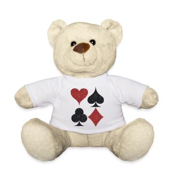 Carte Couleurs Symboles Grunge Texture 2 - Nounours - blanc - Devant