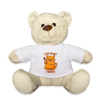 Katze in Teetasse - Teddy - Weiß - Vorne