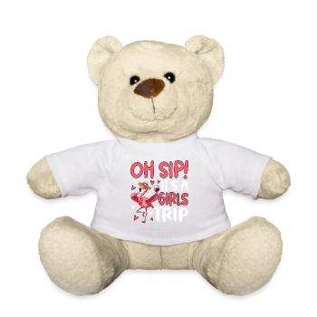 Flamingo Girls Trip Design - Teddy Bear - white - Front