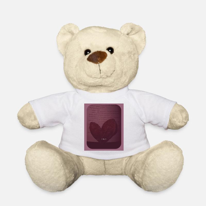 Cœur de feuilles au clair de lune - Nounours - blanc