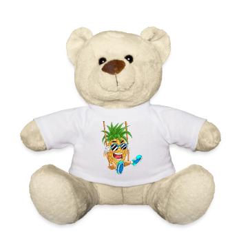 Verspielte Ananas auf Schaukel Design - Teddy - Weiß - Vorne