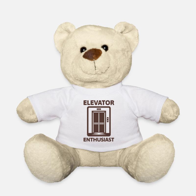 Elevator Enthusiast Elevator Lover - Teddy Bear - white