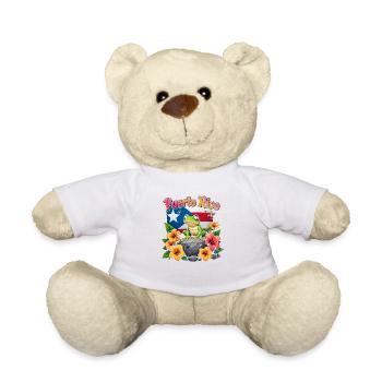 Puerto Rico Culture Frog - Teddy Bear - white - Front