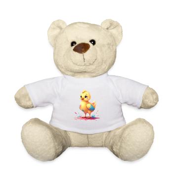 Poussin mignon avec des touches de couleur - Nounours - blanc - Devant