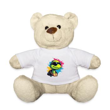 Lässige Turtle mit Sonnenbrille - Teddy - Weiß - Vorne