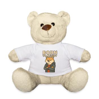 Shiba Inu charm rebellious style - Teddy Bear - white - Front