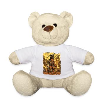 Steampunk Bigfoot Cryptid Sasquatch Ausrüstung Yeti - Teddy - Weiß - Vorne