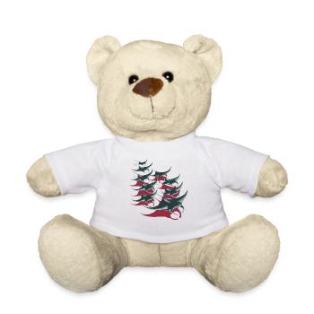 Manta Rochen Schwarm – Elegante Unterwasserwelt - Teddy - Weiß - Vorne