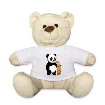 Skateboard Panda Illustration - Teddy - Weiß - Vorne