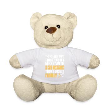 Don't Mess with Car Mechanic Tools or Family - Teddy Bear - white - Front