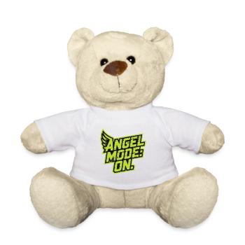 Angel Models On Bold Green Typography - Teddy Bear - white - Front