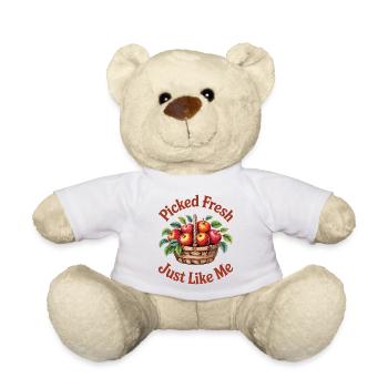 Humor Frau Apfel Pflücken - Teddy - Weiß - Vorne