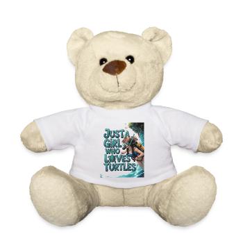 Just a girl who loves turtles - Teddy - Weiß - Vorne
