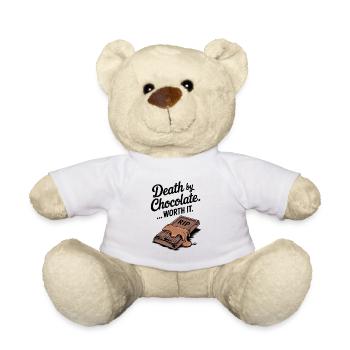Death by Chocolate... Worth it - Teddy Bear - white - Front