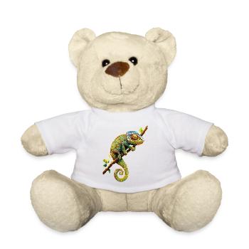 Chameleon Lizard Reptile Chameleon Iguana Lizard - Teddy Bear - white - Front