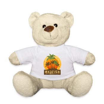Sonnenuntergang mit Palmen Madeira Design - Teddy - Weiß - Vorne