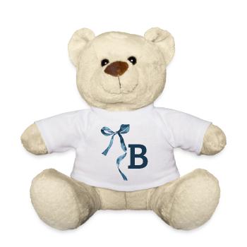 Monogramm b Geschenkidee - Teddy - Weiß - Vorne