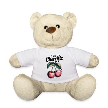 Cerise Vintage Je suis Cherrific Boho Cerises - Nounours - blanc - Devant